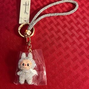 Jennifer & Co. Rhinestone Charm Keychain